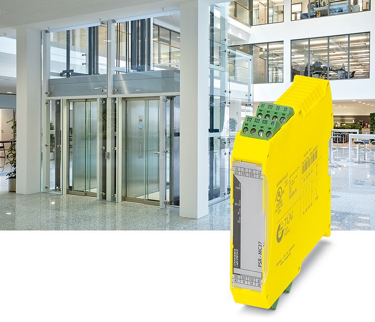 Säkerhetsrelä optimerat för hissar enligt EN 81-20