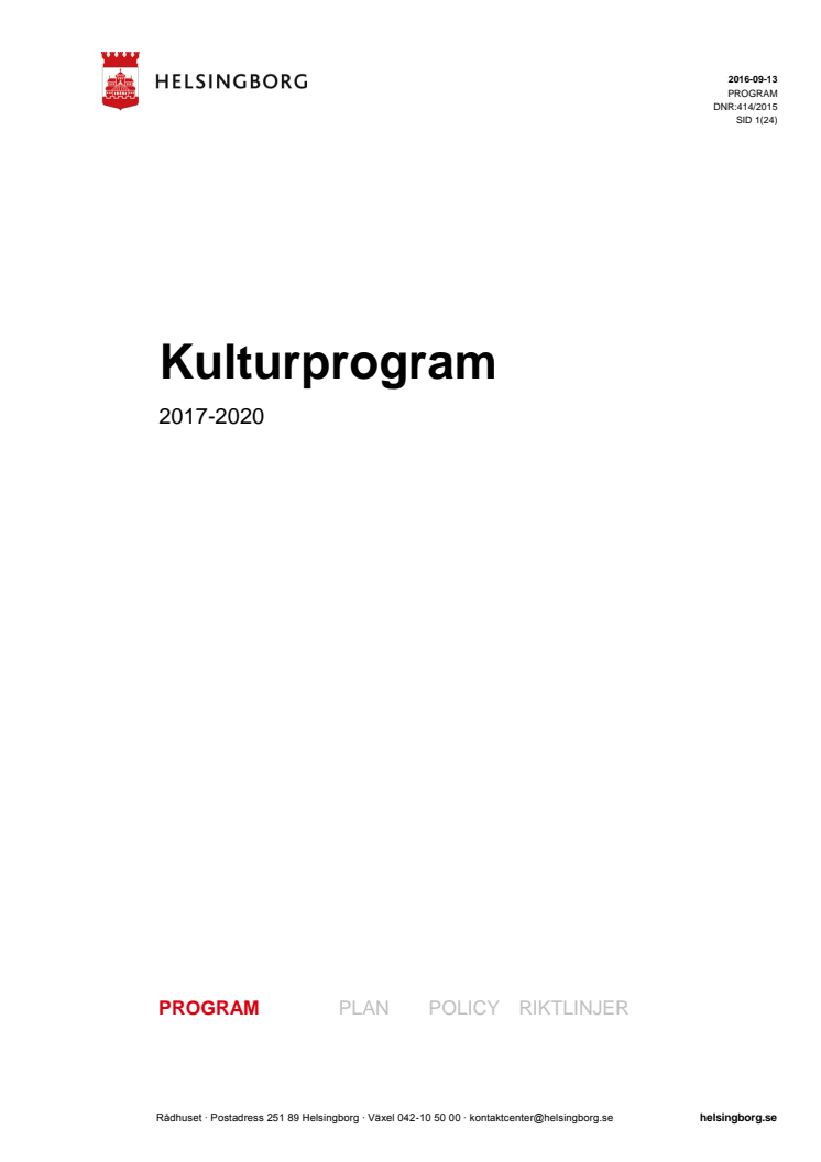 Kulturprogram klubbat i kommunfullmäktige!