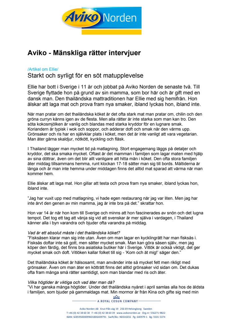 Intervjuer med medarbetare - Mänskliga Rätter