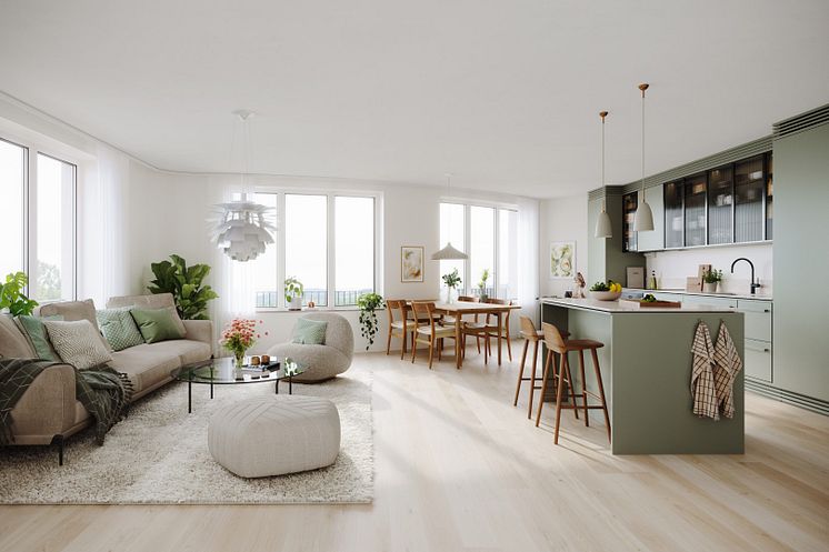 Visulent.Fredblads.Arkitekter.Tröingedal.Hörnlägenhet