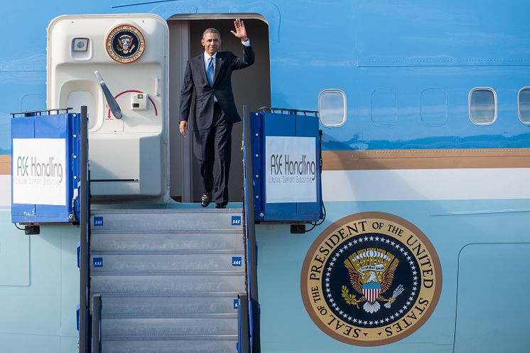 President Obama på Stockholm Arlanda Airport