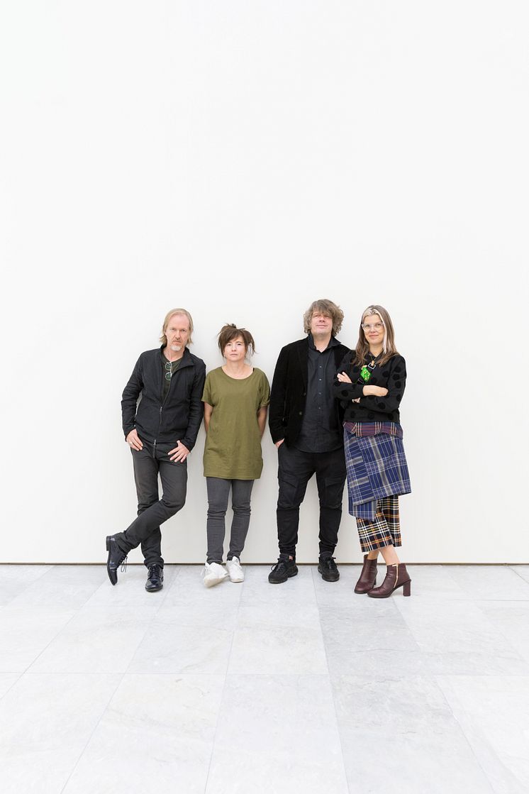 Nominert til Lorck Schive Kunstpris 2019: Gunvor Nervold Antonsen, Børre Sæthre, Torbjørn Rødland og Eline Mugaas. Foto: TKM/ Christina Undrum Andersen