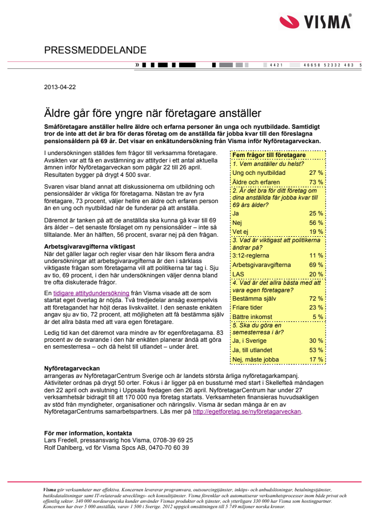 Äldre går före yngre när företagare anställer