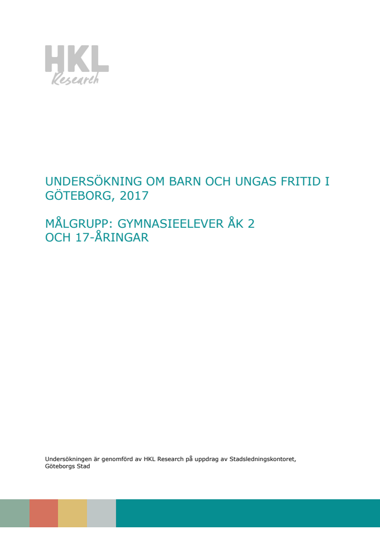 Barn och ungas fritid - gymnasiet - 2016