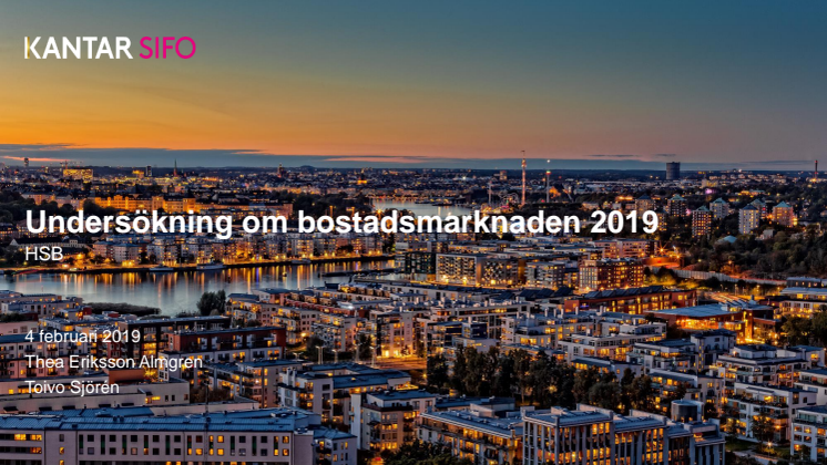 Sifoundersökning om bostadspolitik 2019 