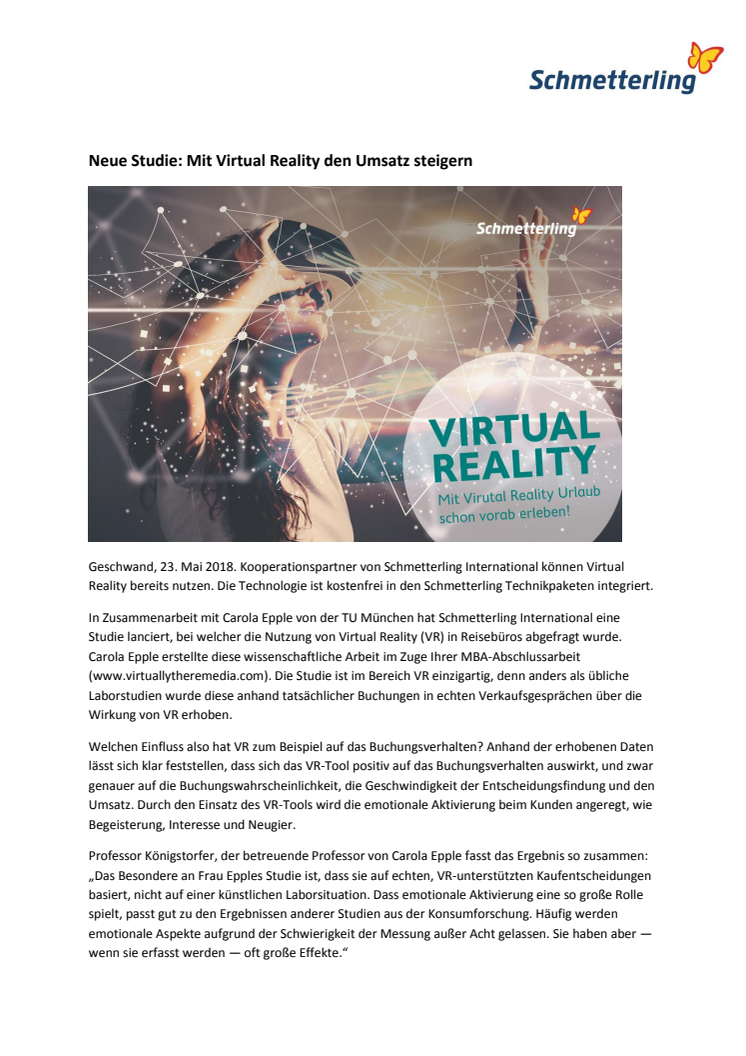 Neue Studie: Mit Virtual Reality den Umsatz steigern