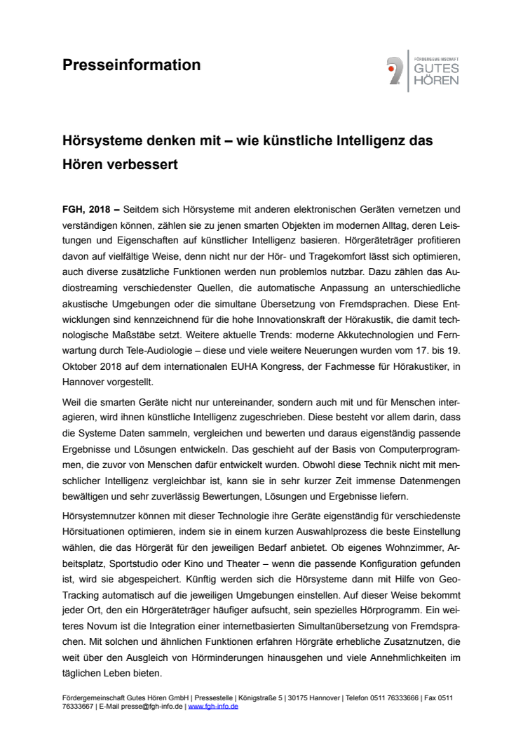 Hörsysteme denken mit – wie künstliche Intelligenz das Hören verbessert