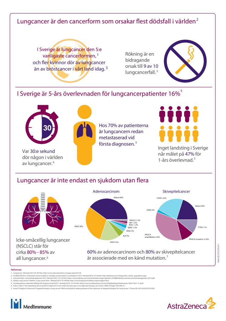 Lungcancer i Sverige Infografik