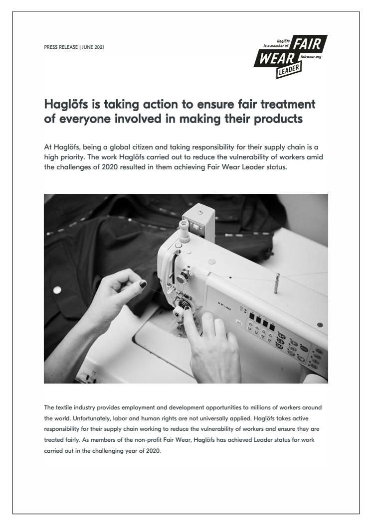 Haglöfs is taking action to ensure fair treatment of everyone involved in making their products.pdf