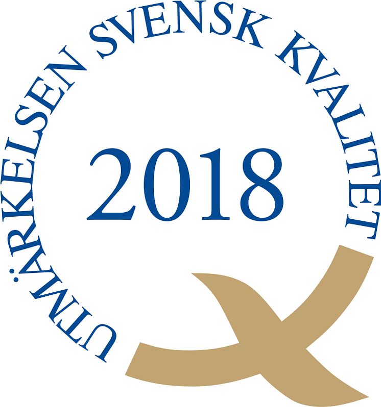logo Utmärkelsen Svensk Kvalitet 2018