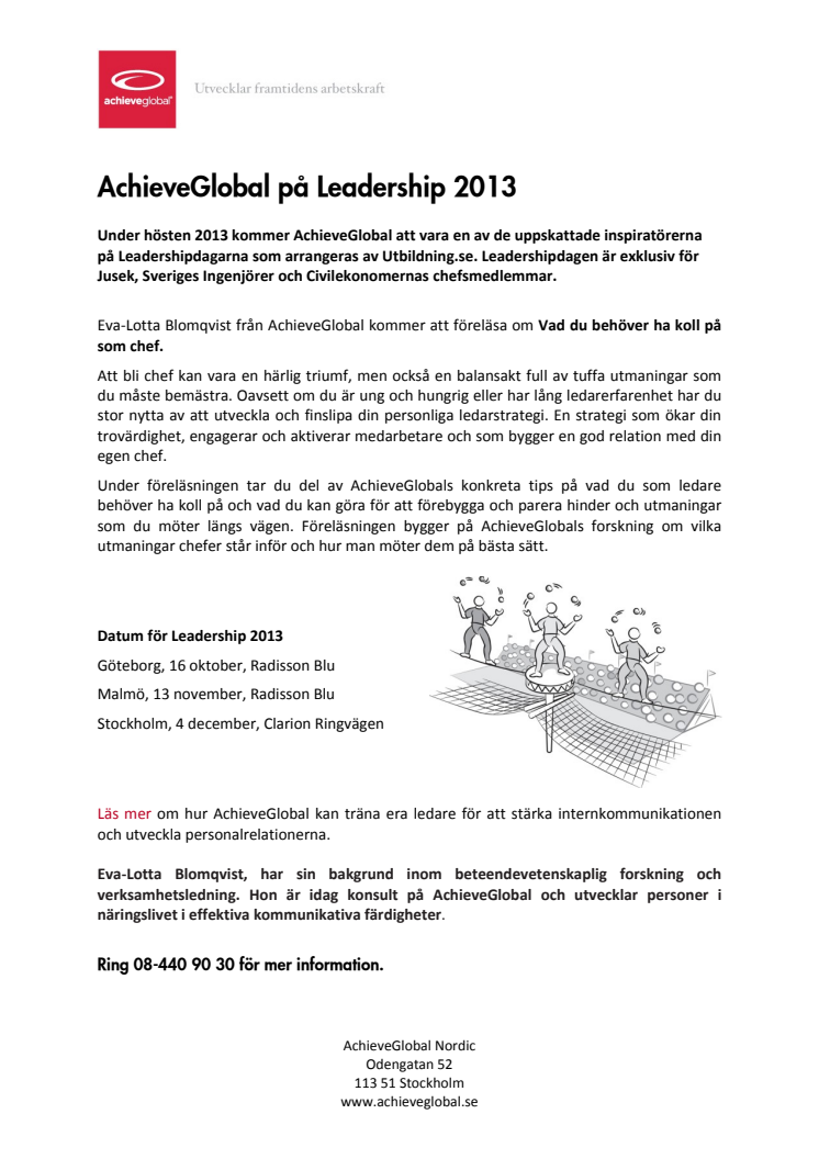 AchieveGlobal på Leadership 2013