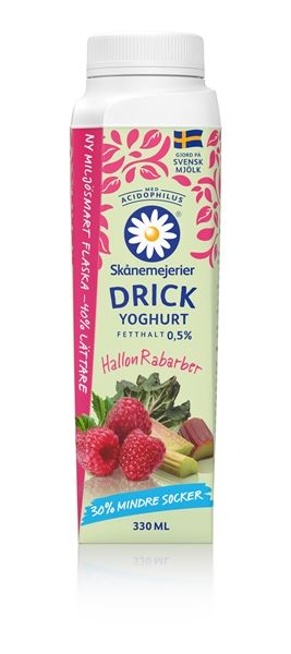 Drickyoghurt Hallon Rabarber