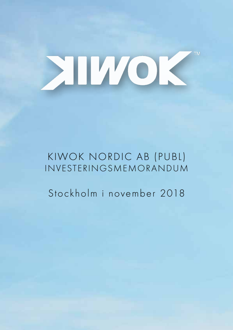 Kiwok investerarmemorandum