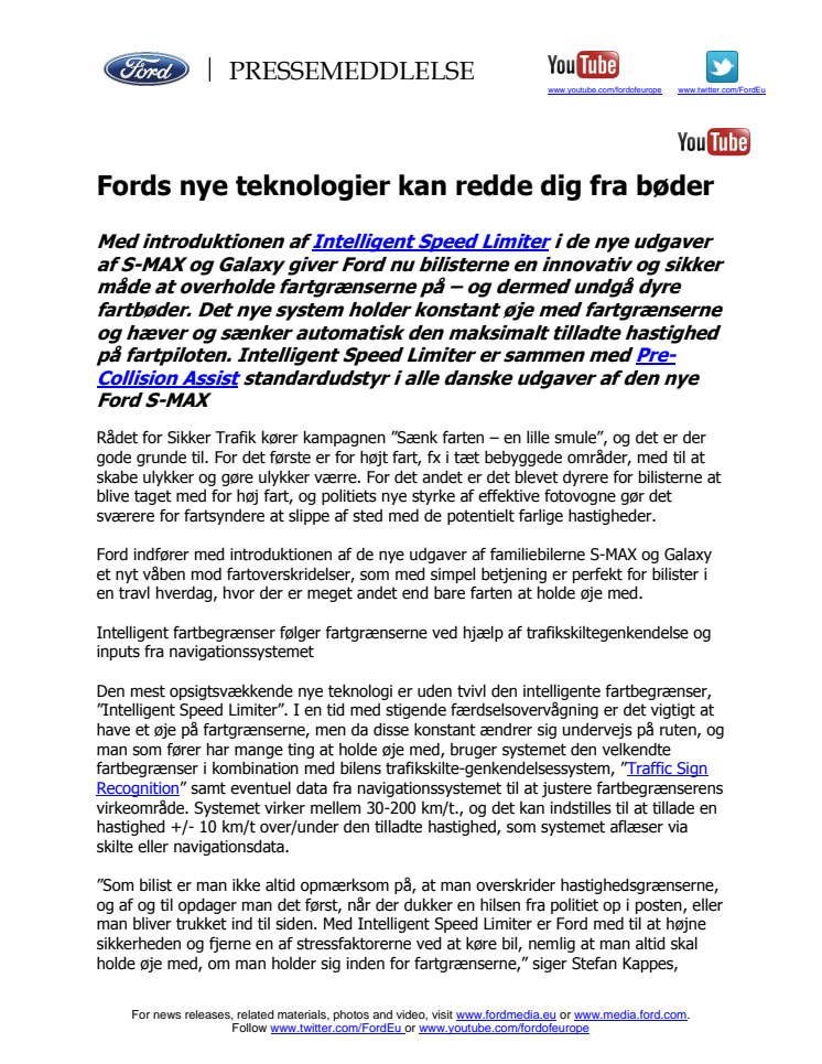 Undgå bøder med Fords nye teknologier