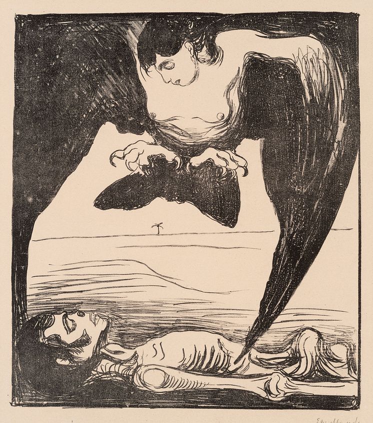 Edvard Munch, Harpy (litography, 1899). Kode. Foto: Dag Fosse.
