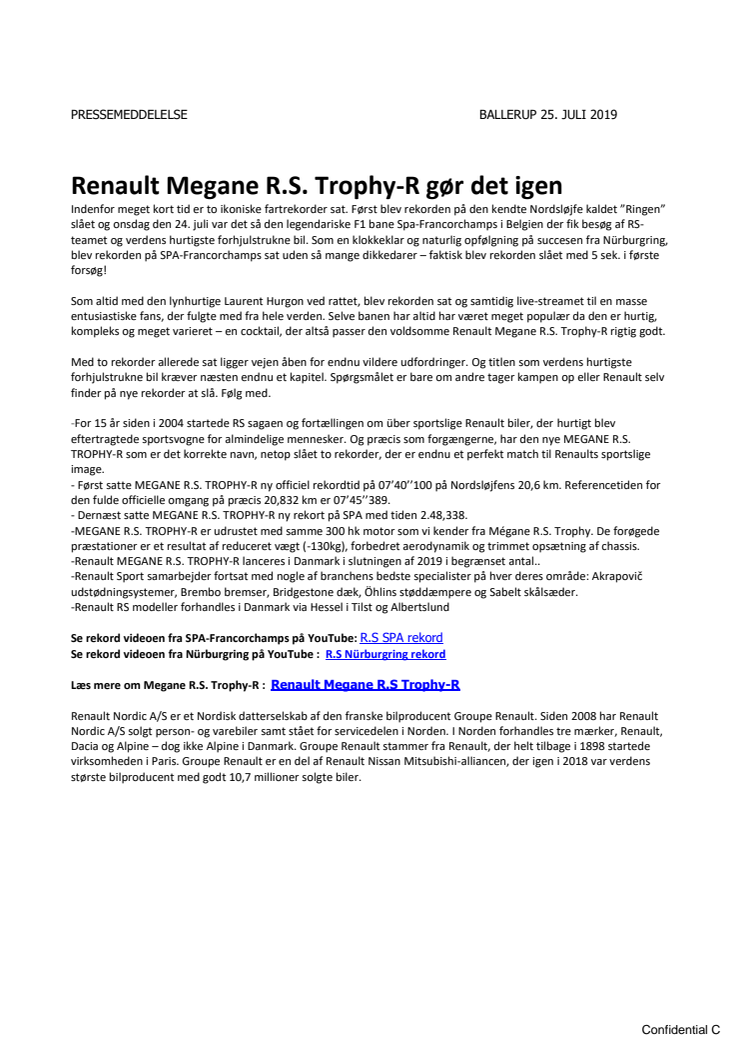 Renault Megane R.S. Trophy-R gør det igen