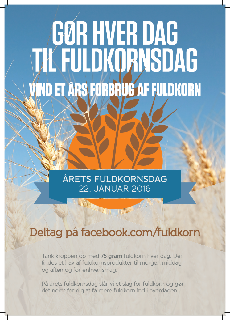 Årets Fuldkornsdag plakat