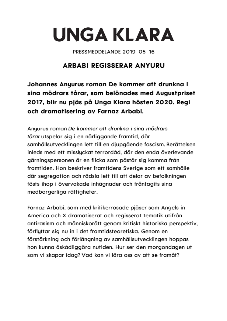 ARBABI REGISSERAR ANYURU