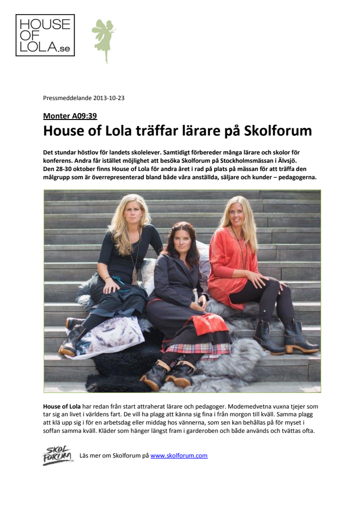 House of Lola träffar lärare på Skolforum 