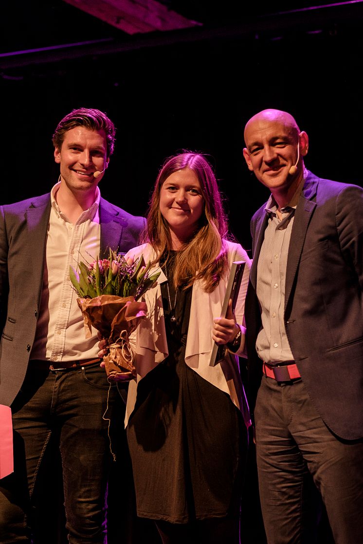Årets Unga Entreprenör 206 Erik Gatenholm,grundare av Cellink tillsammanse med Årets Unga Entrepreör Väst Sofie Allert och Niclas Carlsson