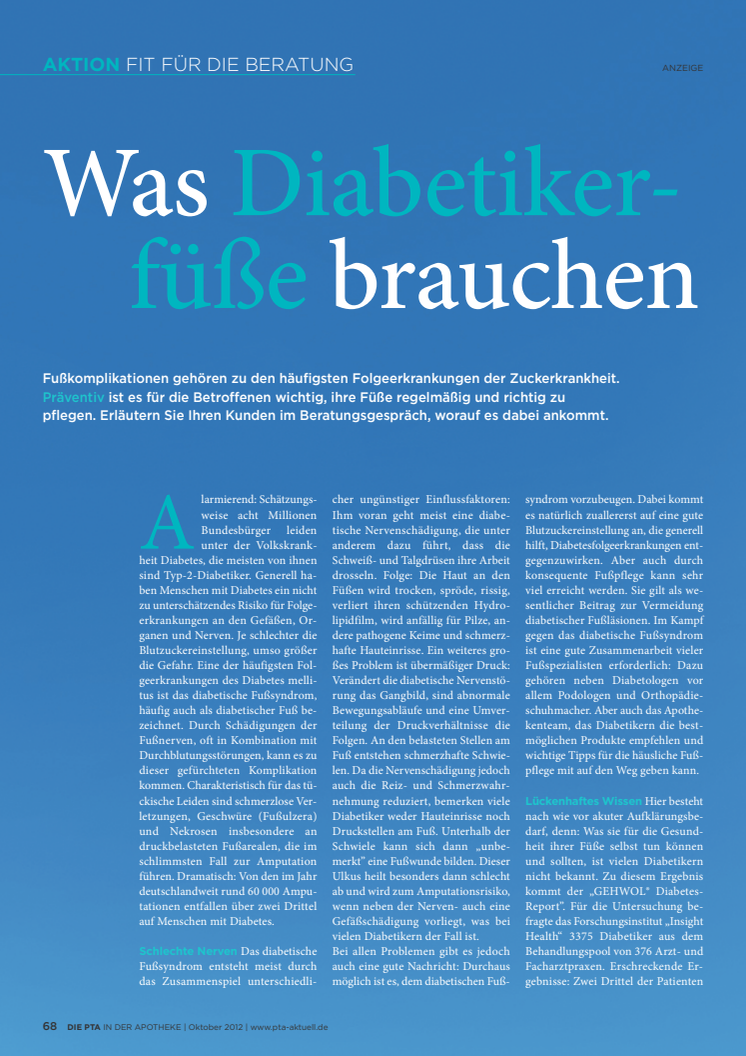 Was Diabetiker brauchen