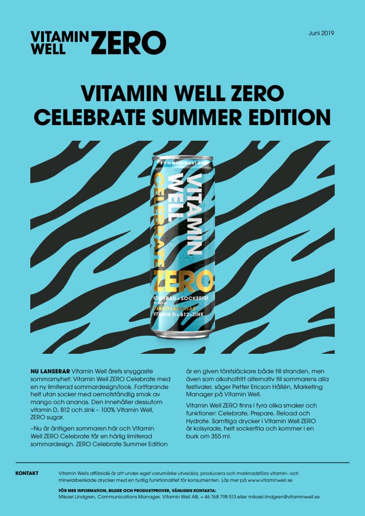 Vitamin Well ZERO Celebrate Summer Edition 