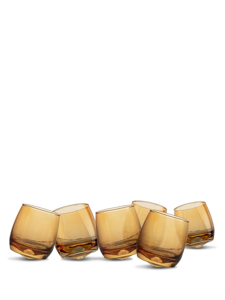 Sagaform SS25 - Tumblers with rounded base, 6-pcs Amber  