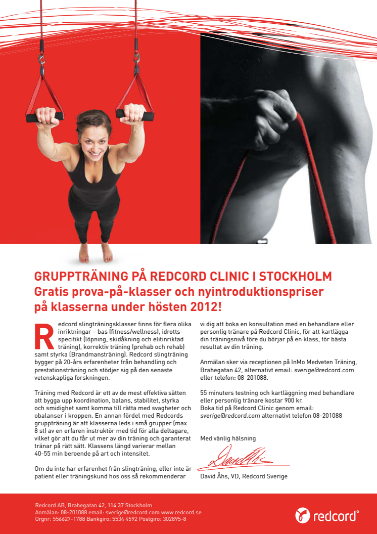 Redcord Clinic Gruppträning