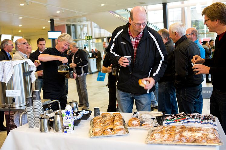 Kaffe och bulle på VA-mässan 2012