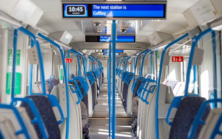 Interior of new Moorgate train2 25.03.19