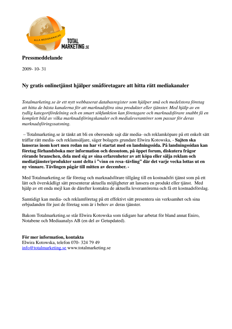 Ny gratis onlinetjänst hjälper småföretagare att hitta rätt mediakanaler