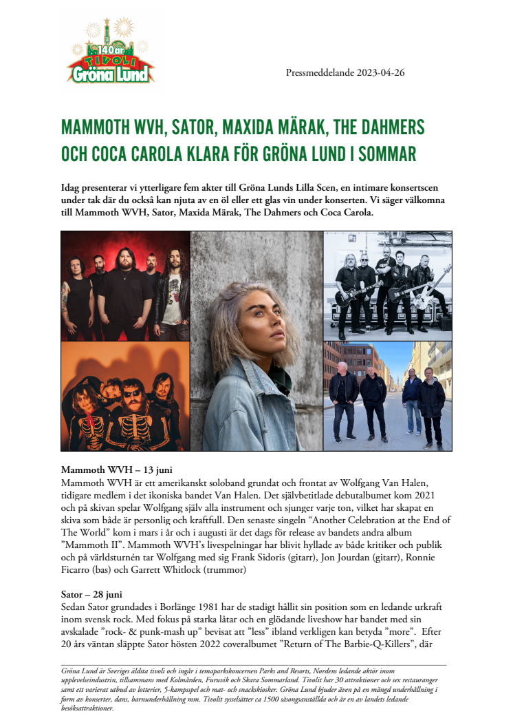Mammoth WVH, Sator, Maxida Märak, The Dahmers och Coca Carola klara för Gröna Lund i sommar.pdf