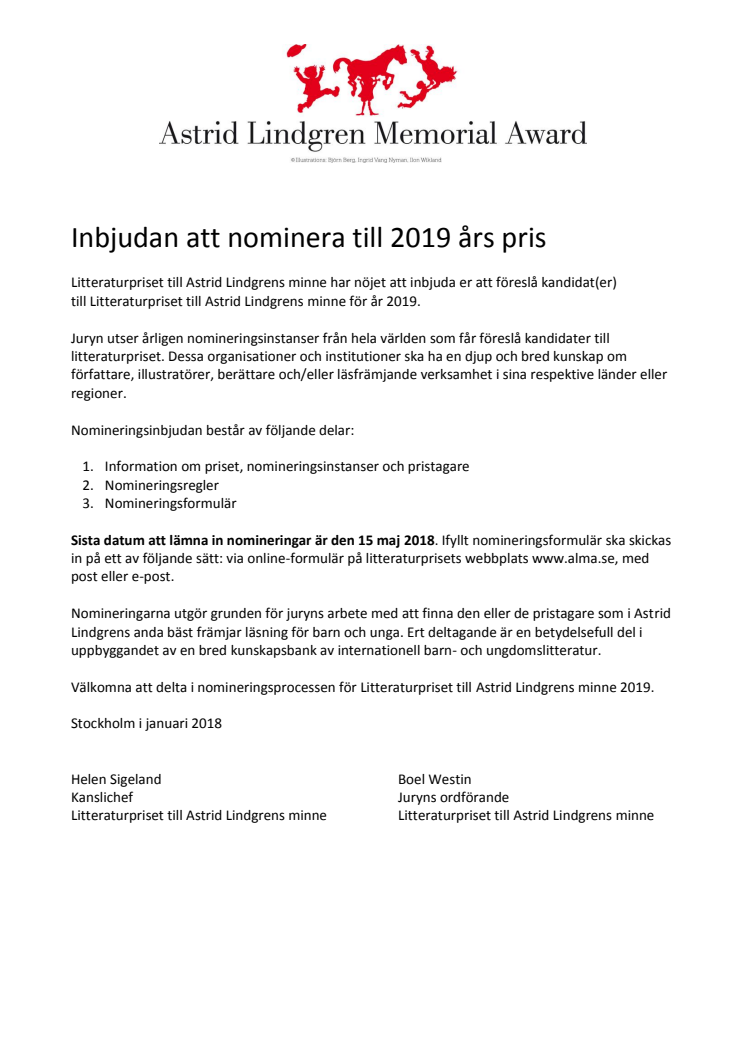 Inbjudan att nominera