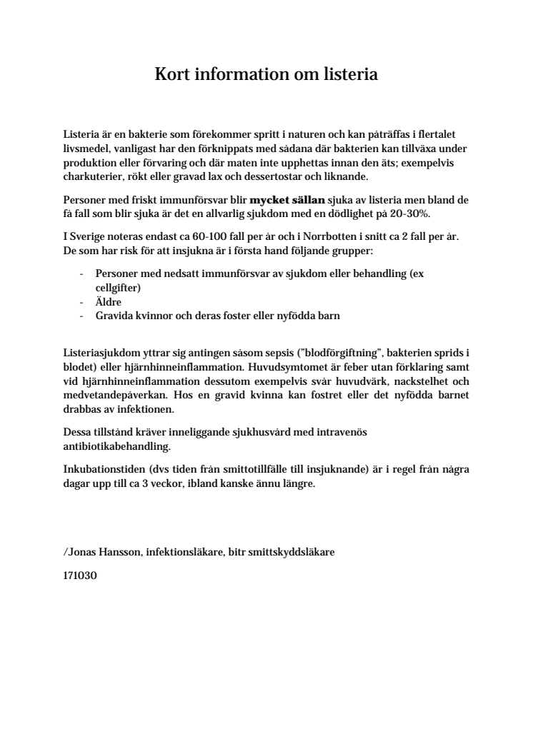 Information om listeria_region Norrbotten