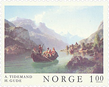 "Brudefærd i Hardanger" av Adolph Tidemand og Hans Fredrik Gude