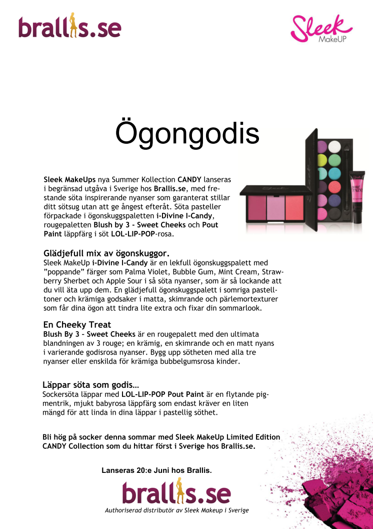 Ögongodis från Sleek Makeup