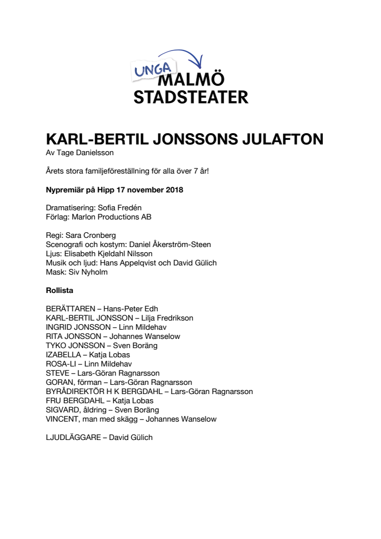 Nypremiär för Karl-Bertil Jonssons julafton!