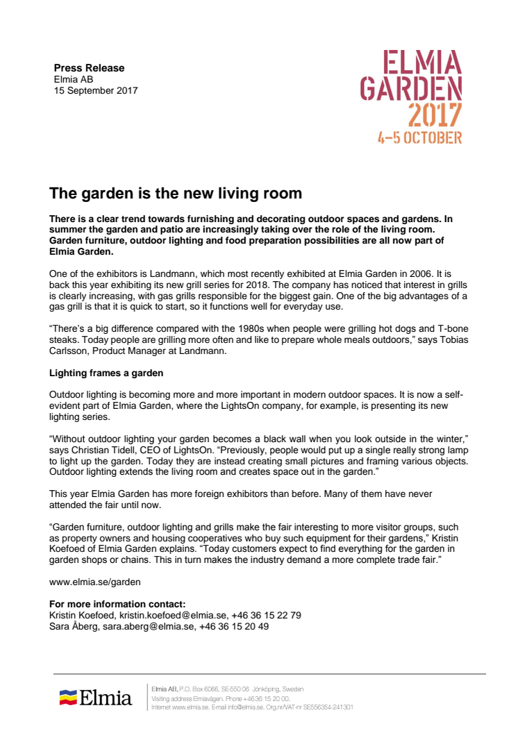 The garden is the new living room