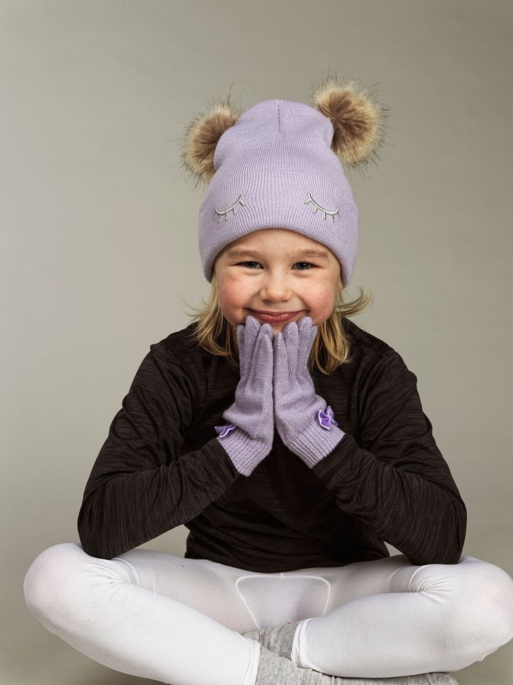Kids knitted hat and gloves 42932-193, 42535-193