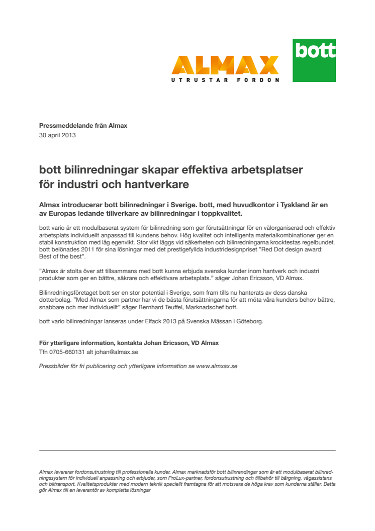 bott bilinredningar skapar effektiva arbetsplatser för industri och hantverkare