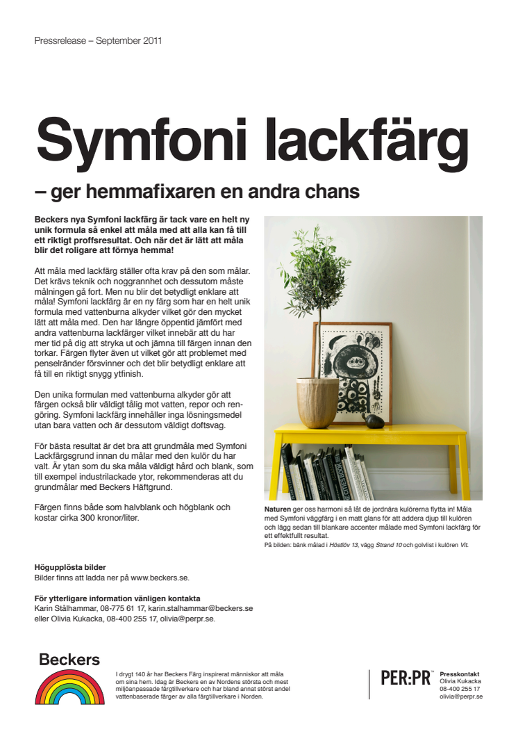 Symfoni lackfärg  – ger hemmafixaren en andra chans