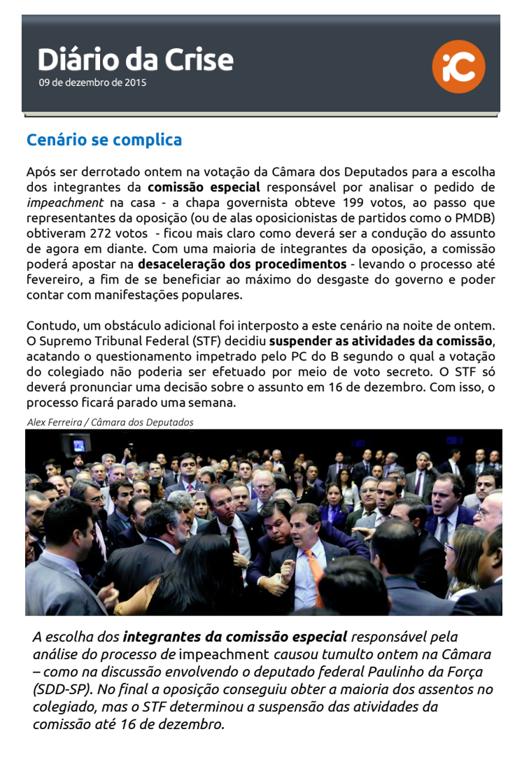 Diário da Crise - 09.12.2015