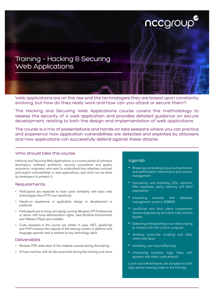 Training: Hacking & Securing Web Applications