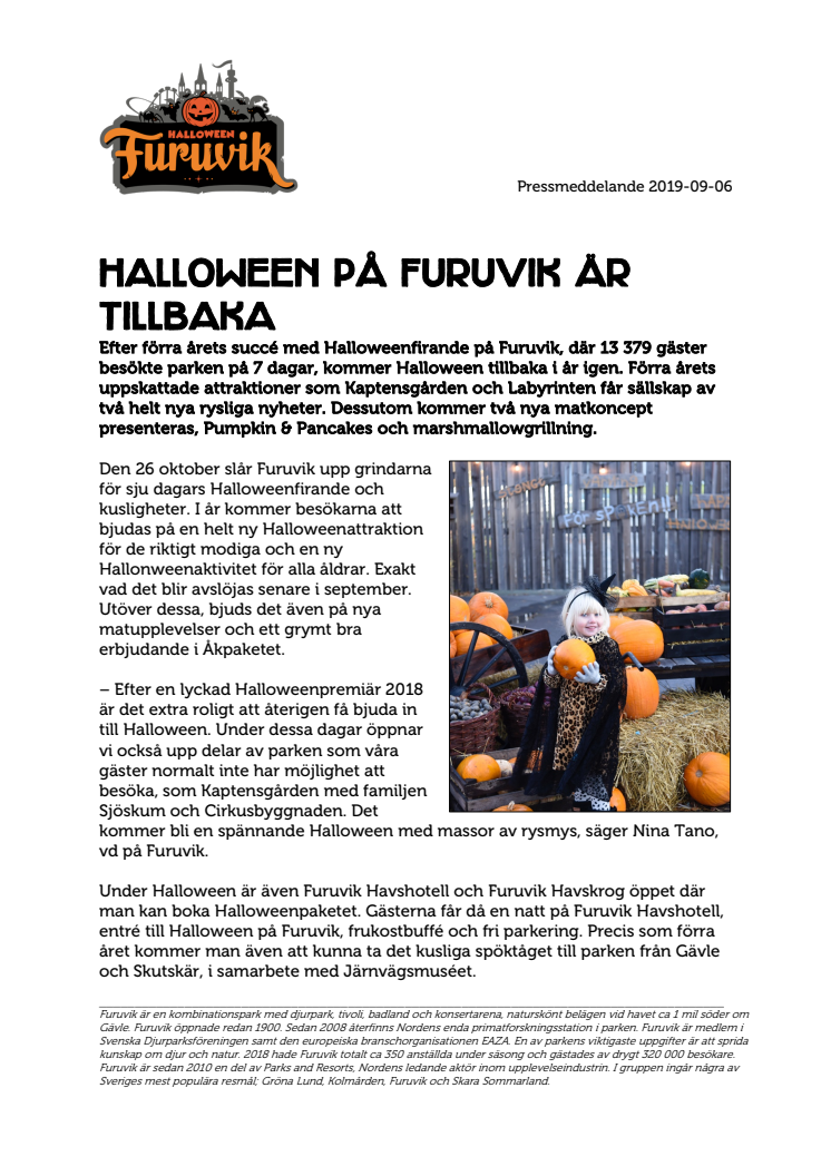 Halloween på Furuvik är tillbaka
