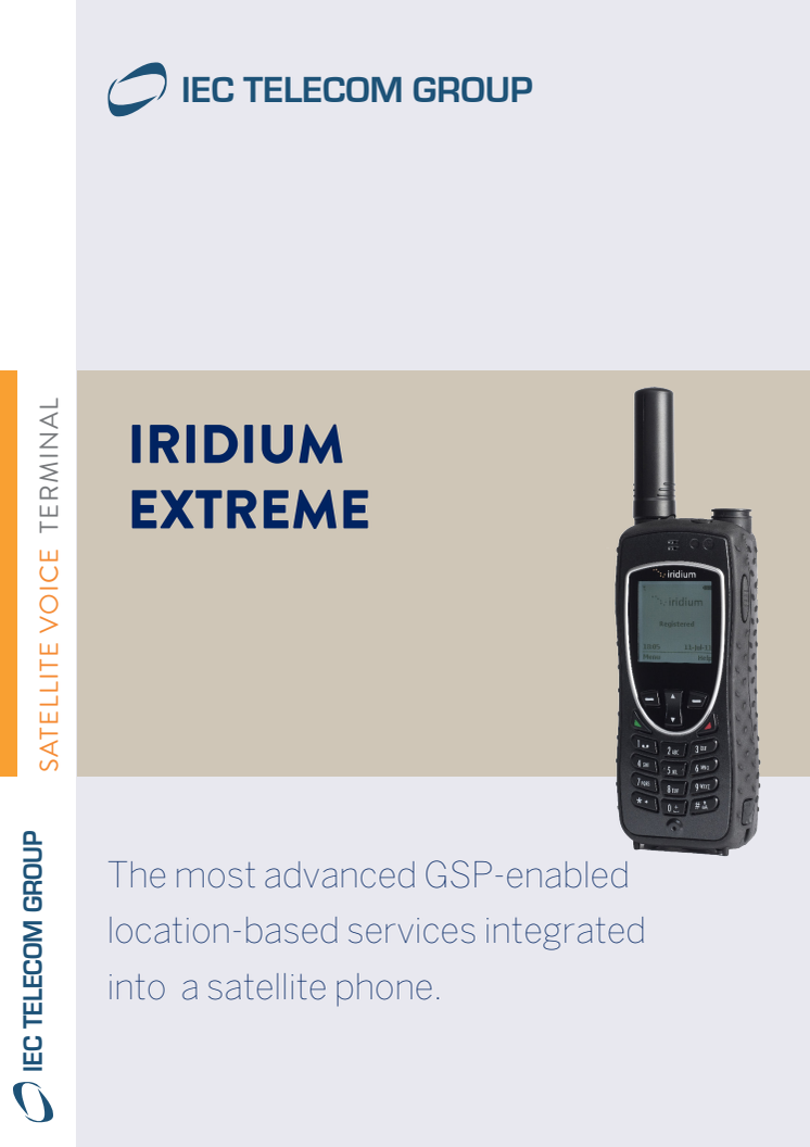 Iridium 9575 Extreme - den mest kompletta ruggade satellittelefonen på marknaden