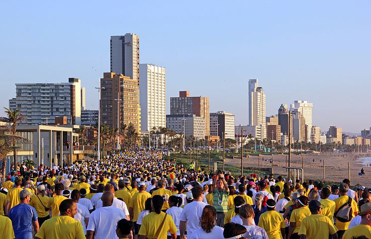 Discovery East Coast Radio Big Walk participants on the promenade  