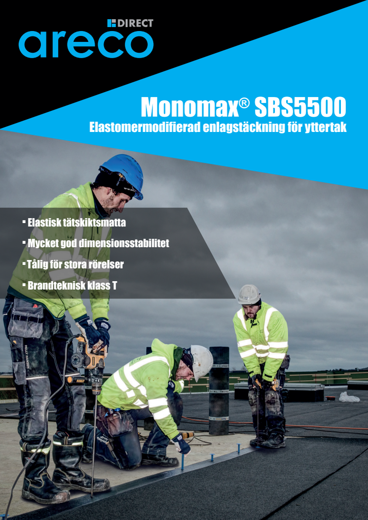 Areco Monomax® SBS5500 tätskiktsmatta datablad
