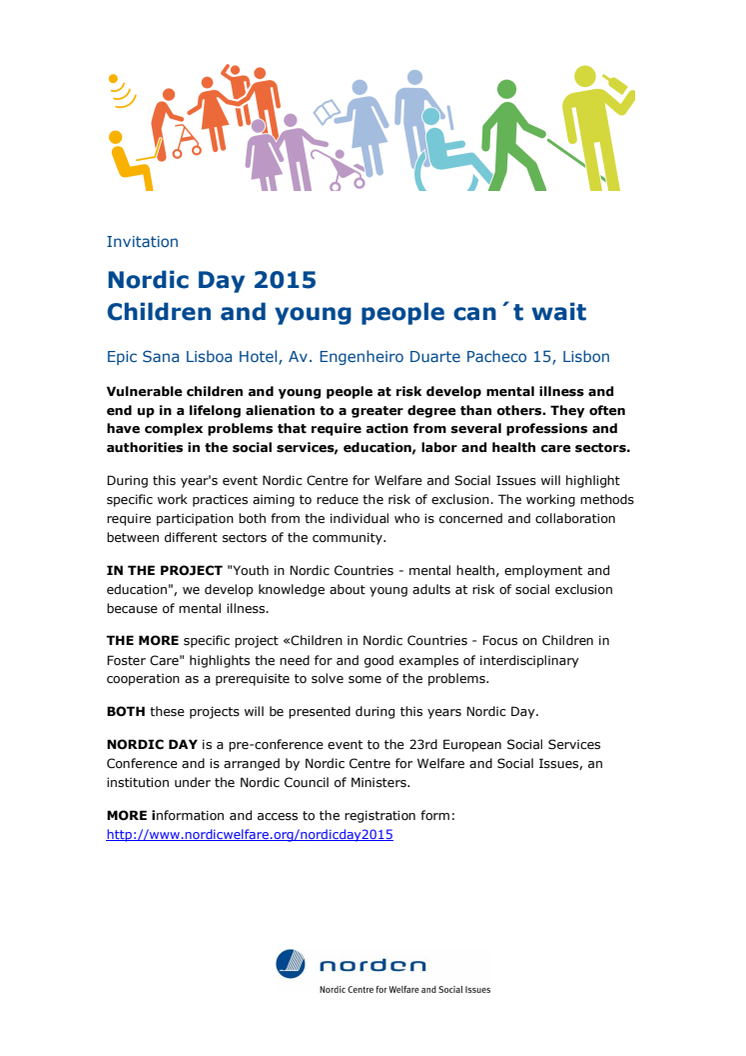 Nordic Day 2015: Children and young people can´t wait