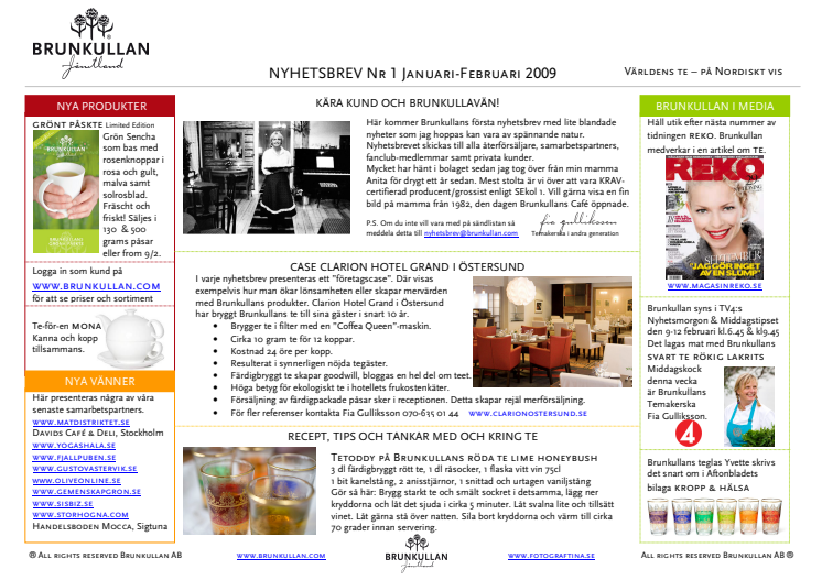NYHETSBREV Januari-Februari 2009