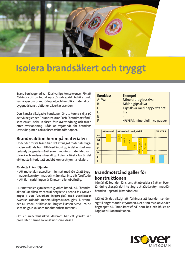 Isolera brandsäkert och tryggt